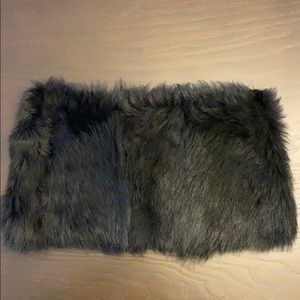 Real fur/suede neck warmer. NEVER WORN